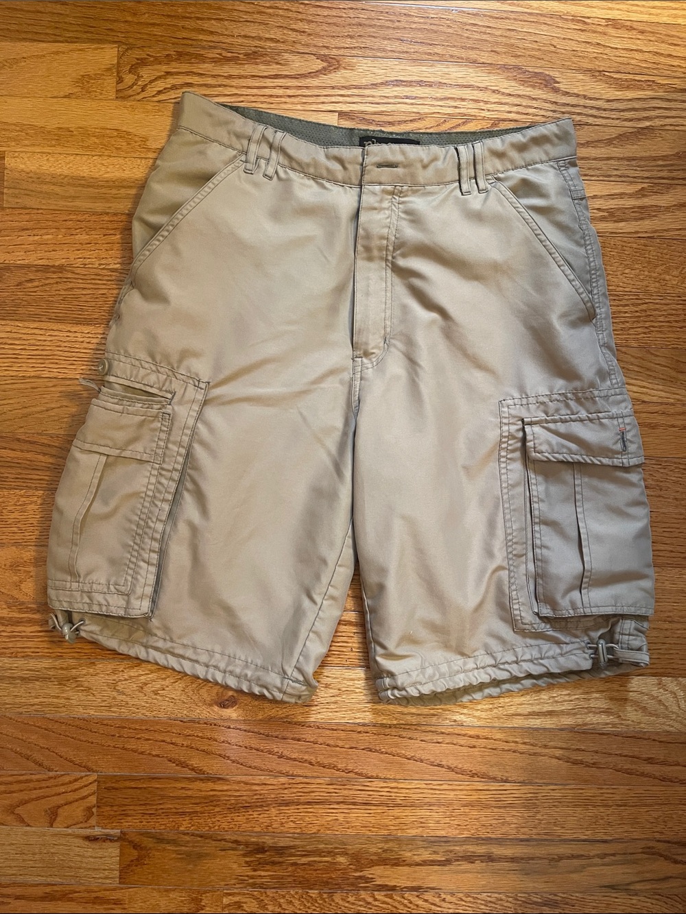 Plugg Jeans Company Cargo Utility Pocket Tan Shorts Men’s Sz 32
